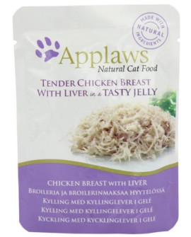 Applaws saszetka dla kota kurczak z wątróbką w galaretce 70g