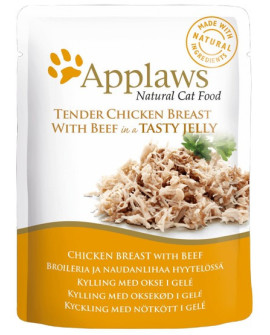 Applaws saszetka dla kota kurczak z wołowiną w galaretce 70g