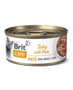 Brit Care Cat Turkey Pate & Ham puszka 70g