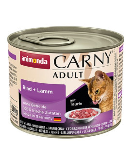 Animonda Carny Adult Wołowina + Jagnięcina puszka 200g
