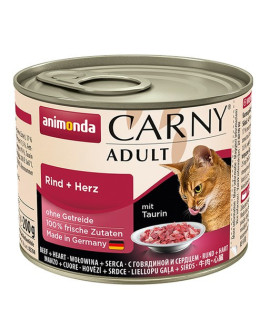 Animonda Carny Adult Wołowina + Serca puszka 200g