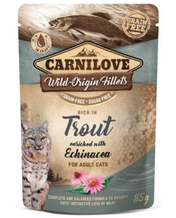 Carnilove Cat Trout & Echinacea - pstrąg i Echinacea saszetka 85g