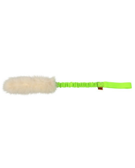 Dingo Zabawka dla psa - Szarpak Naturalne futro owcze bungee zielony