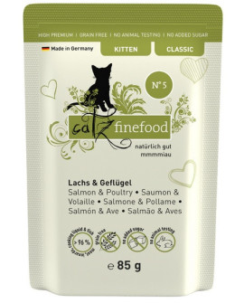 Catz Finefood Classic Kitten N.05 Łosoś i drób saszetka 85g
