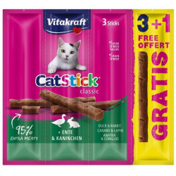 Vitakraft Cat Stick Mini królik + kaczka 4szt (3+1 gratis)