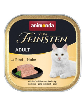 Animonda vom Feinsten Cat Adult Wołowina z Kurczakiem tacka 100g