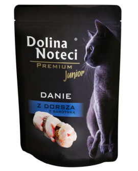 Dolina Noteci Premium Kot Junior Danie z dorsza i sardynki saszetka 85g