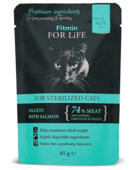 Fitmin Cat For Life Adult Sterilised Salmon saszetka 85g