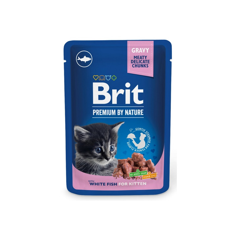 Brit Premium By Nature Cat Kitten White Fish sos saszetka 100g