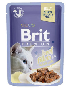 Brit Premium Cat Fillets with Beef galaretka saszetka 85g