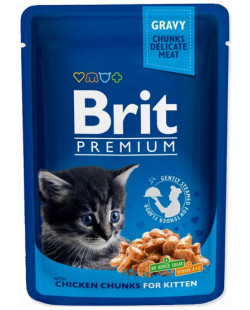 Brit Premium Cat Kitten Kurczak saszetka 100g
