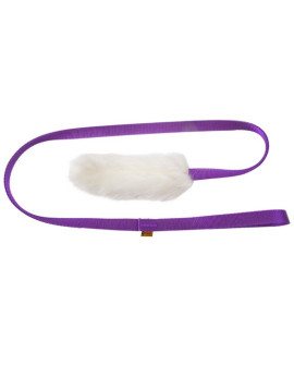 Dingo Zabawka dla psa - Szarpak Naturalne futro owcze z długą rączką fioletowy