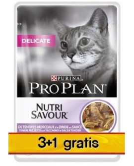 Purina Pro Plan Cat Delicate indyk saszetka 4x85g 3+1 gratis