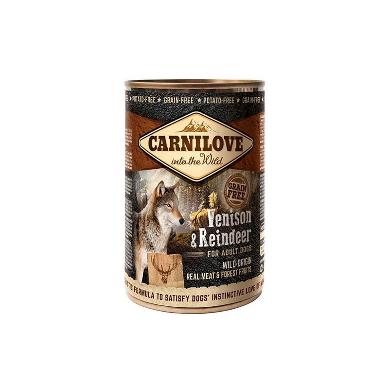 Carnilove Dog Wild Meat Venison & Reindeer Adult - dzik i renifer puszka 400g