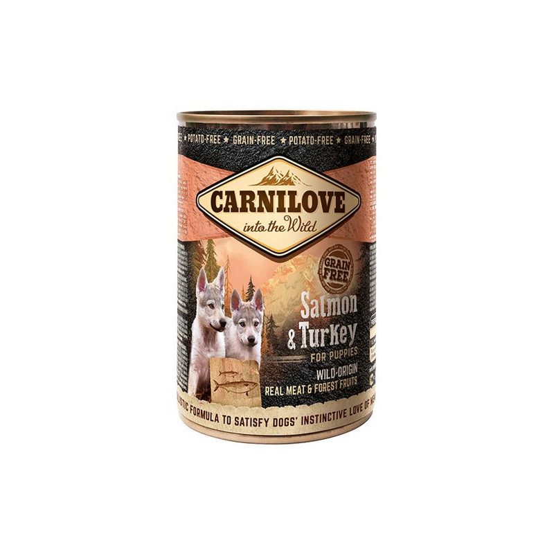 Carnilove Dog Wild Meat Salmon & Turkey Puppy - łosoś i indyk puszka 400g