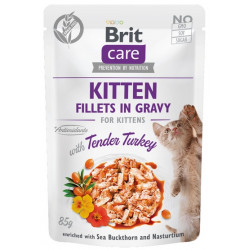 Brit Care Cat Fillets In Gravy Kitten Tender Turkey saszetka 85g