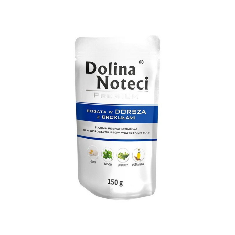 Dolina Noteci Premium Pies Dorsz z brokułami saszetka 150g