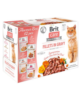 Brit Care Cat Fillets In Gravy Flavour Box saszetki 12x85g