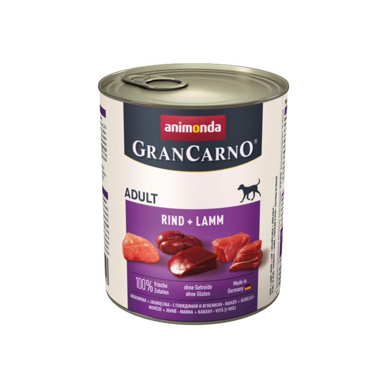 Animonda GranCarno Adult Rind Lamm Wołowina + Jagnięcina puszka 800g