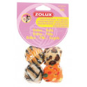 Zolux Piłki kolorowe dla kota - zestaw 4szt. [480418]