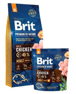 Brit Premium By Nature Adult M Medium 1kg