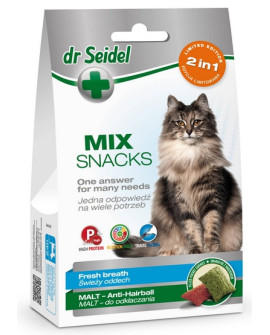 Dr Seidel Smakołyki dla kotów 2w1 malt/oddech 60g