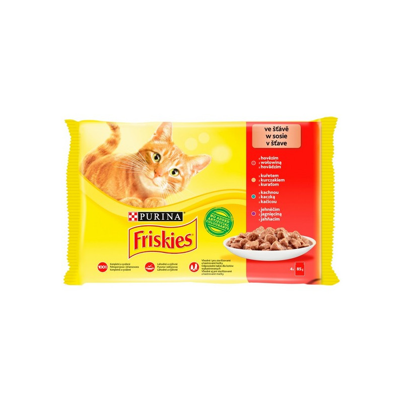 Friskies Mix mięsny w sosie saszetki 4x85g