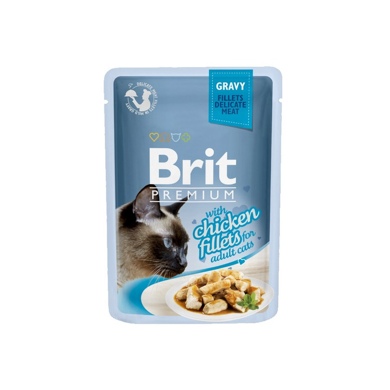 Brit Premium Cat Fillets with Chicken sos saszetka 85g