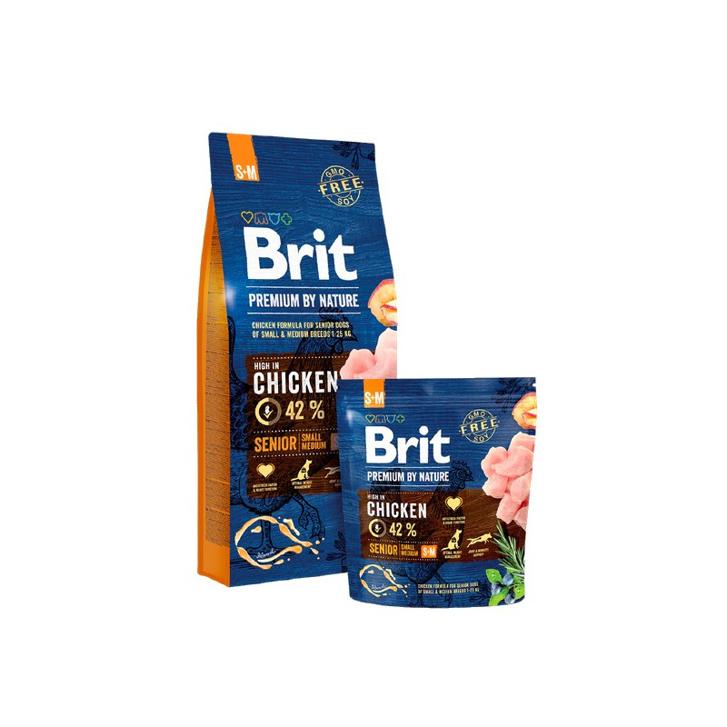 Brit Premium By Nature Senior S+M Small + Medium 1kg