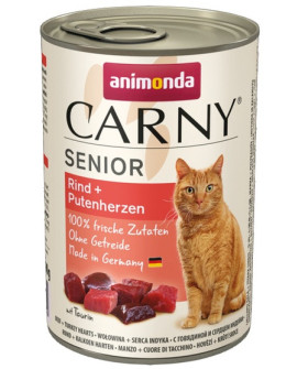 Animonda Carny Senior Wołowina + Serca Indyka puszka 400g
