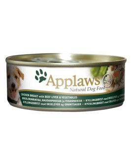 Applaws Dog puszka z kurczakiem, wątrobą wołową i warzywami 156g