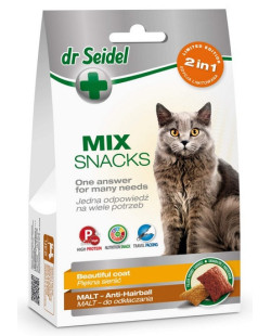 Dr Seidel Smakołyki dla kotów 2w1 malt/sierść 60g