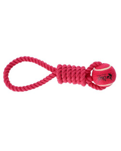 Dingo Zabawka dla psa - Piłka tenisowa z uchwytem Fresh 6,2x41cm różowa