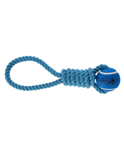 Dingo Zabawka dla psa - Piłka tenisowa z uchwytem Fresh 6,2x41cm niebieska