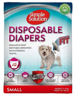 Simple Solution Pieluchy jednorazowe dla suczek S 12szt.