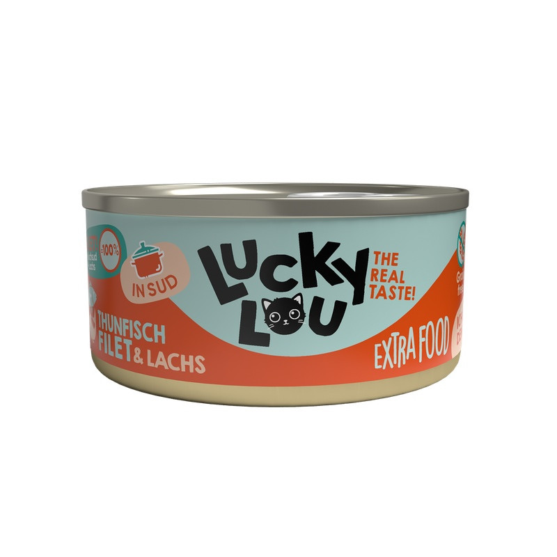 Lucky Lou Extrafood Tuńczyk & Łosoś w bulionie puszka 70g
