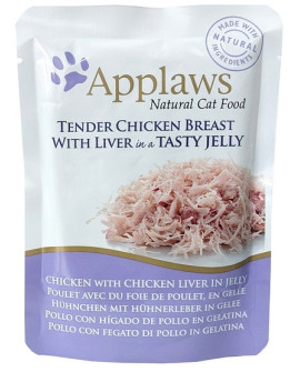 Applaws saszetka dla kota kurczak z wątróbką w galaretce 70g