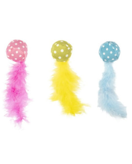 Flamingo Piłeczka z piórkiem kolor mix