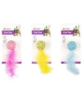 Flamingo Piłeczka z piórkiem kolor mix