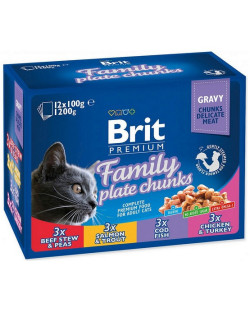 Brit Premium Cat Adult Multipack saszetki 12x100g