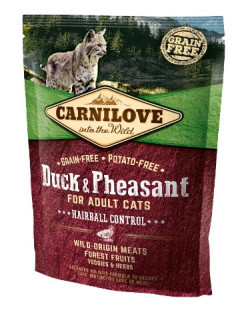 Carnilove Cat Duck & Pheasant Hairball Control - kaczka i bażant 400g