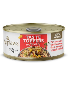 Applaws Dog Taste Toppers puszka z kurczakiem, wątrobą wołową i warzywami 156g