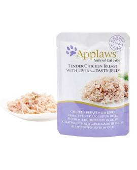 Applaws saszetka dla kota kurczak z wątróbką w galaretce 70g
