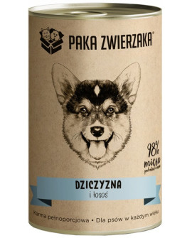 Paka Zwierzaka Dziczyzna i łosoś puszka 400g