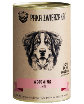Paka Zwierzaka Wołowina i śledź puszka 400g