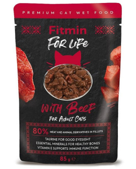 Fitmin Cat For Life Adult Beef saszetka 85g