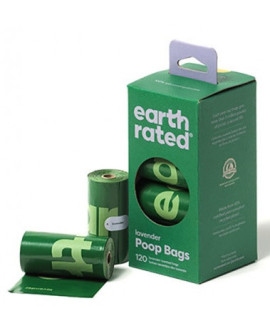 Earth Rated Woreczki ekologiczne do zbierania odchodów 8x15szt lawendowe