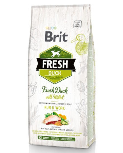 Brit Fresh Dog Adult Active Duck & Millet 12kg