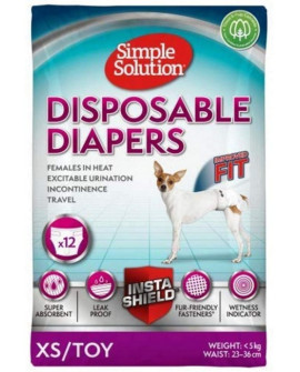 Simple Solution Pieluchy jednorazowe dla suczek XS 12szt.