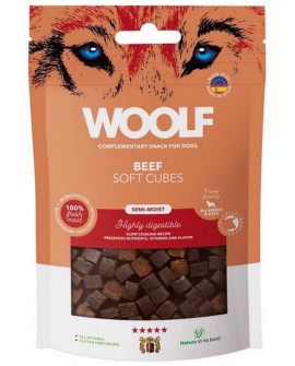 Woolf Soft Cubes Monoprotein Beef 100g